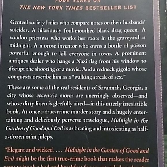 Midnight in the Garden of Good and Evil A Savannah Story vintage paperback - Picture 2 of 9